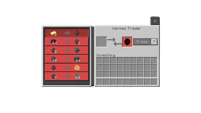 Обмен с торговцем из искаженного леса