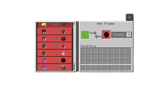 Обмен с торговцем из нижнего мира