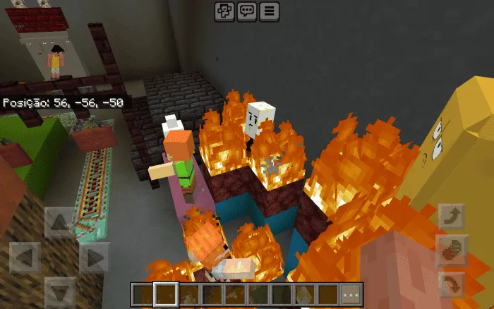 Локация с огнем