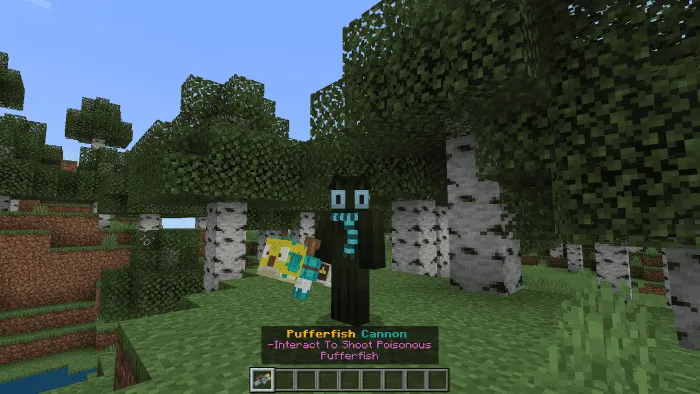 Пушка в руке игрока