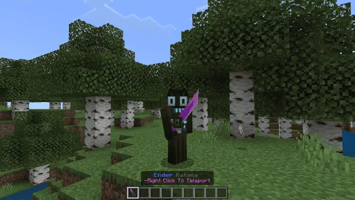 Игрок держит катану