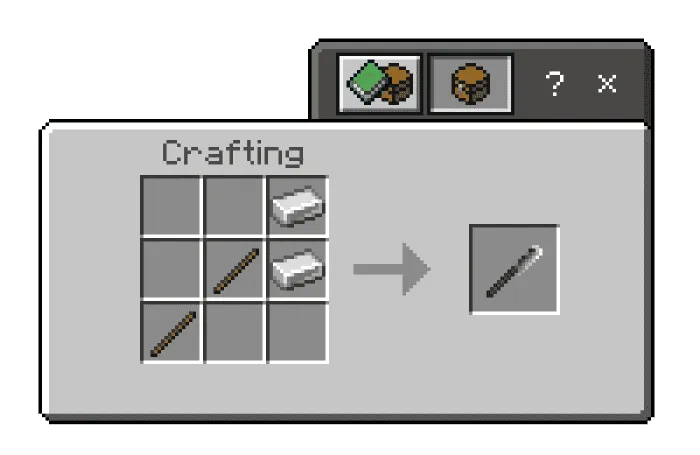 Крафт копья с наконечником