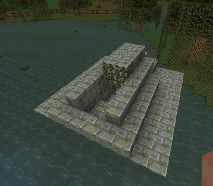 Руины подвала на болоте