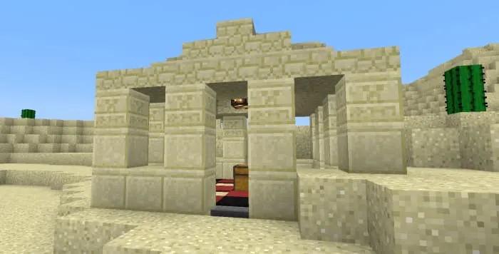 Руины беседки в пустыне