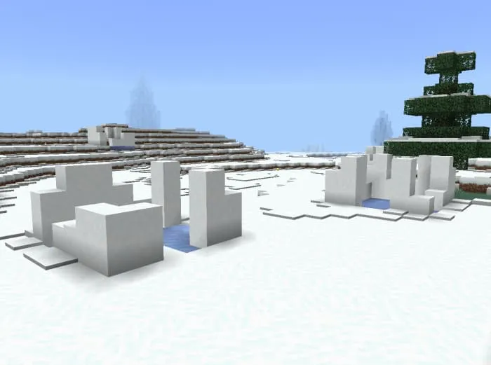 Руины дома в снежном биоме