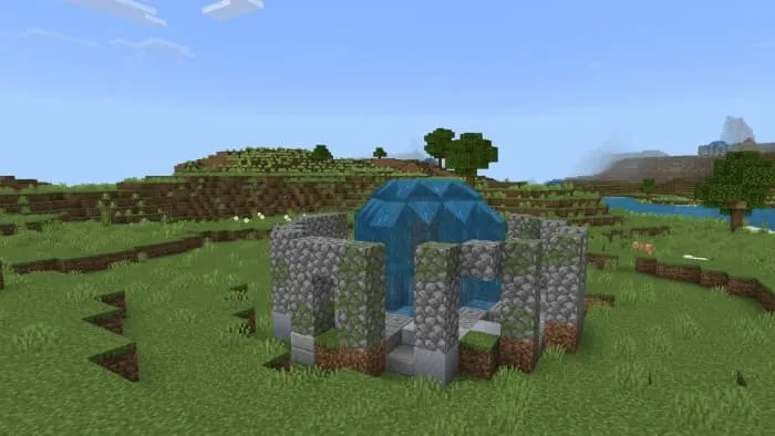 Фонтан посреди равнин