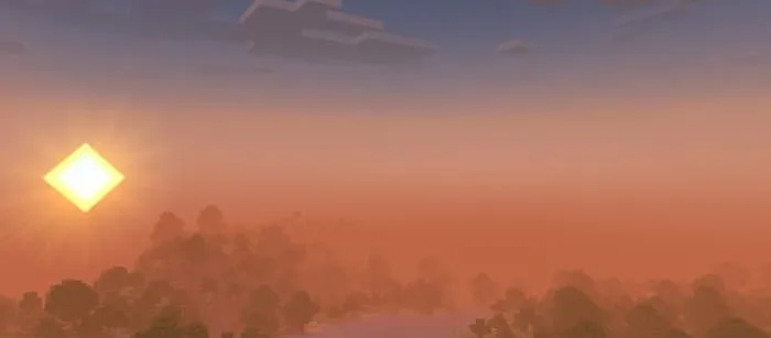 Закат и туман