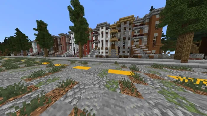 Дома и заросшая дорога