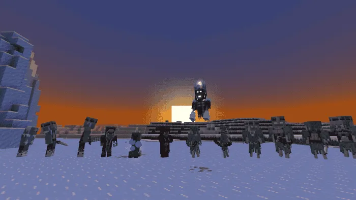 Скелеты в ледяном биоме