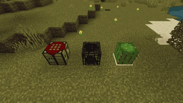 Верстак, спаунер монстров и кактус