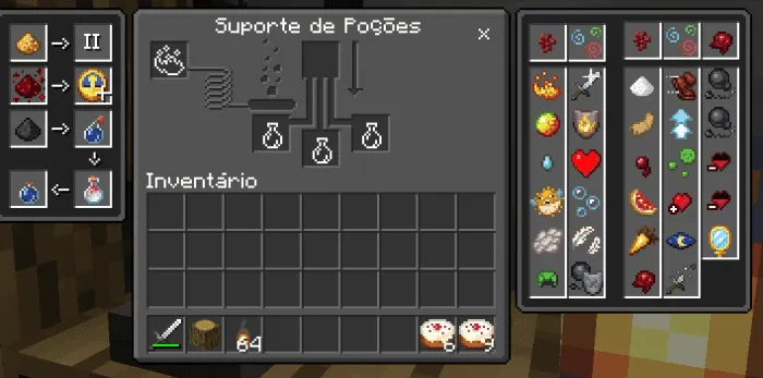 Рецепты зелий в варочной стойке