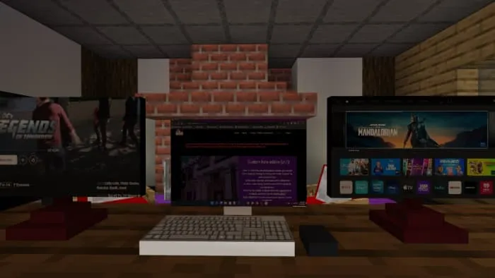 Три монитора игрового компьютера