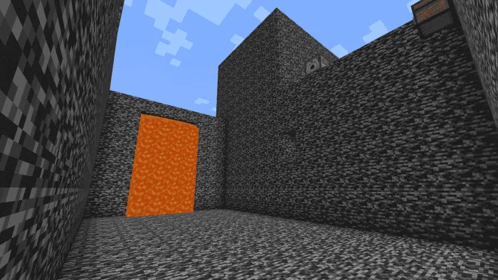 Тюрьма из лавы и бедрока