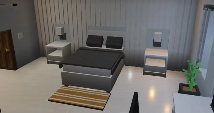 Спальня с широкой кроватью