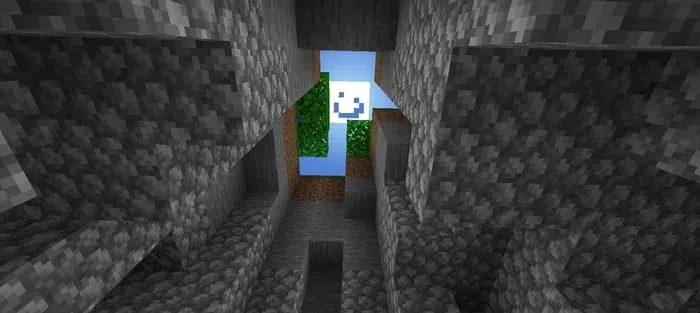 Пещера и солнце с улыбкой