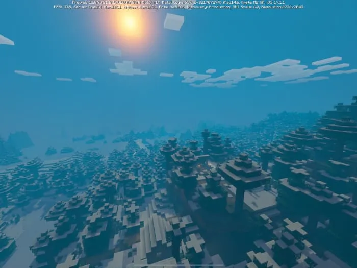 Свет солнца и голубой туман