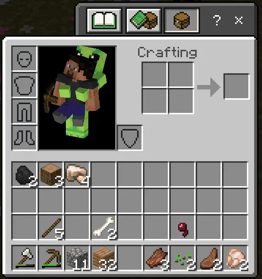 Предметы в инвентаре игрока