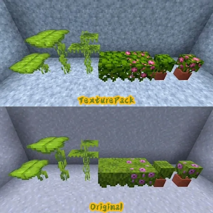 Цветы с текстур паком и без