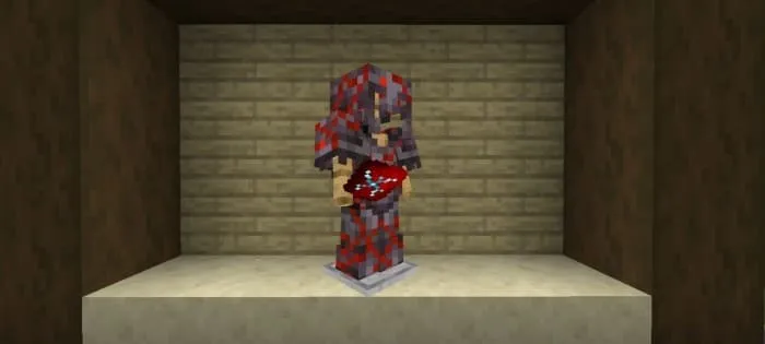 Броня с красным узором