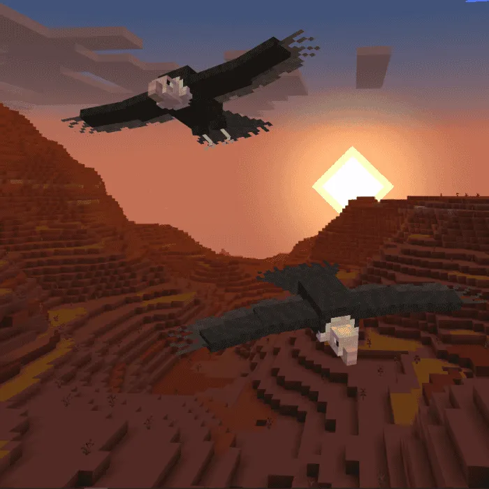 Орел летает в пустошах