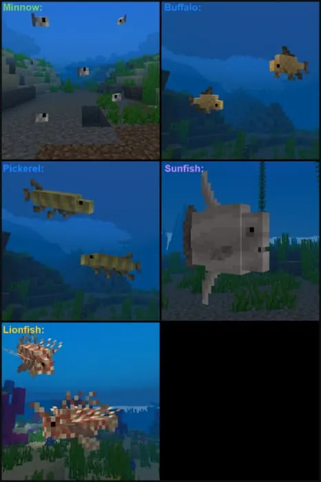 Варианты новых рыб