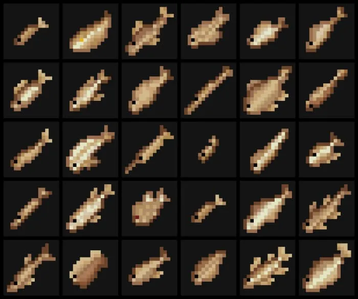 Иконки предметов рыбы