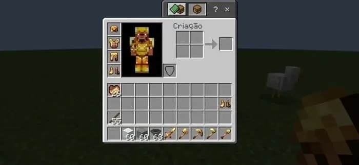 Улучшенная броня и инструменты в инвентаре