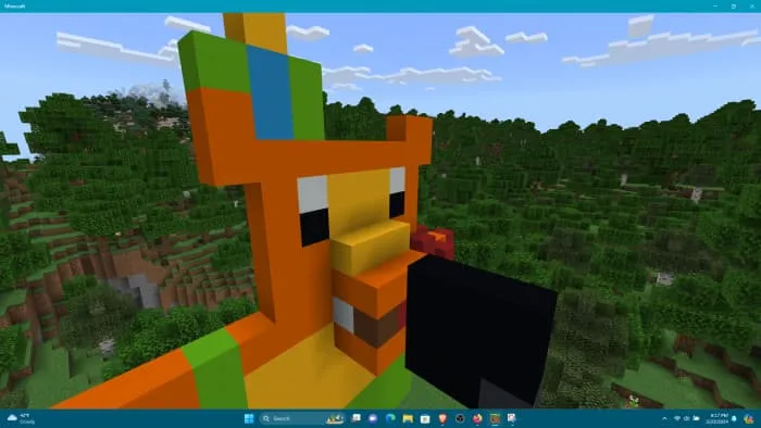 Лицевая сторона статуи