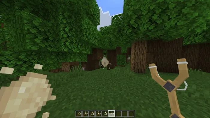 Использование рогатки