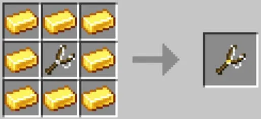 Крафт золотой рогатки