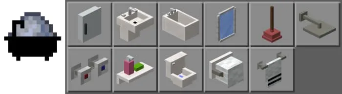 Мебель ванны в инвентаре