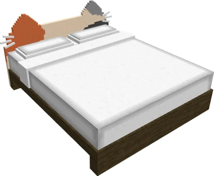 Большая кровать с кошачьими ушками