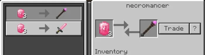 Получение посоха из розового сапфира и меча