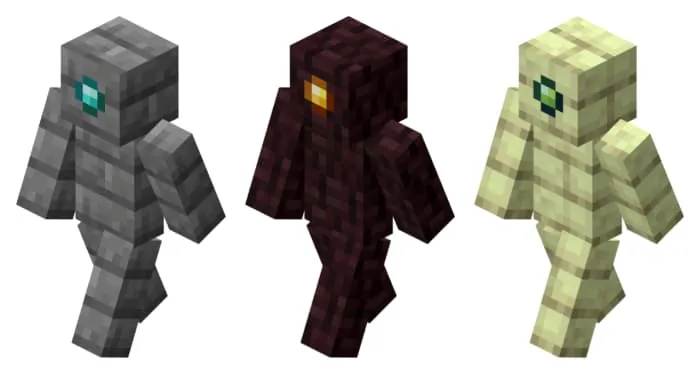 Варианты мобов големов в башнях