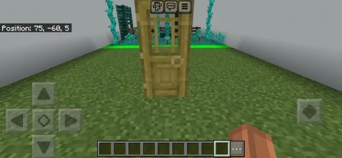 Деревянная дверь на уровне