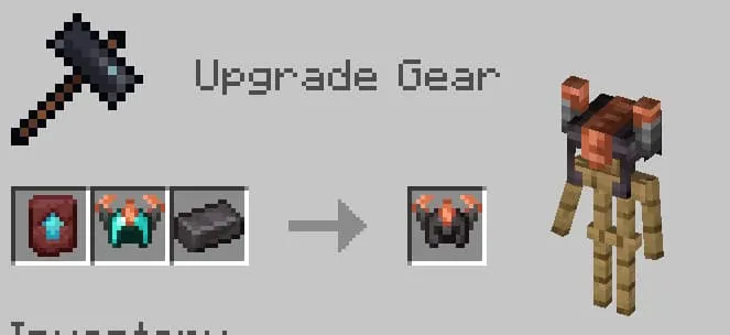 Улучшение алмазного шлема до незеритового