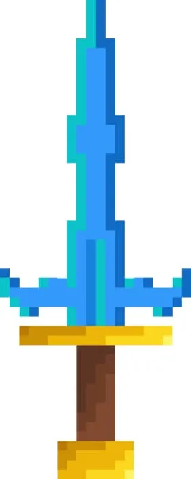 Древний меч с золотой ручкой