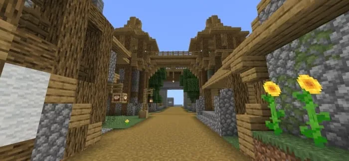 Арка входа в деревню