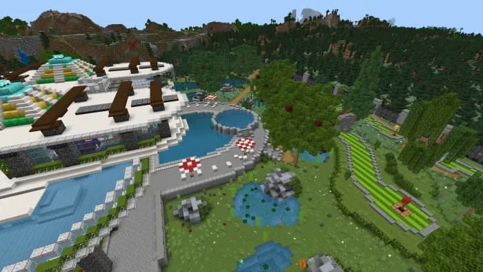 Сад и бассейн