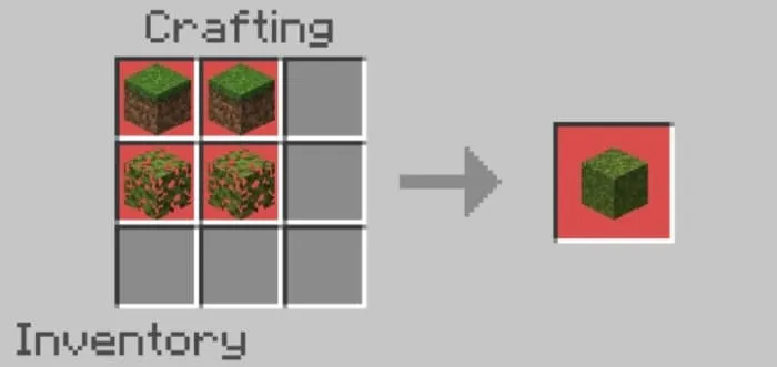 Крафт блока мха