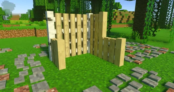 Забор из дерева березы