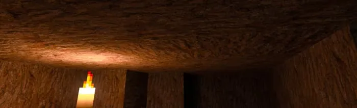 Тёмные тона в пещере