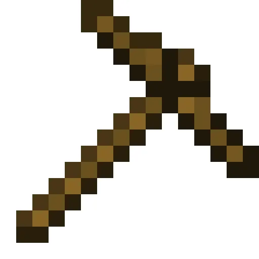 Вид новой деревянной кирки