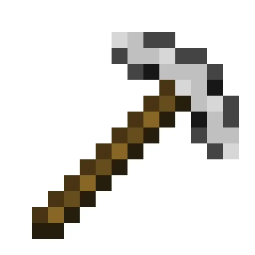 Вид новой железной кирки