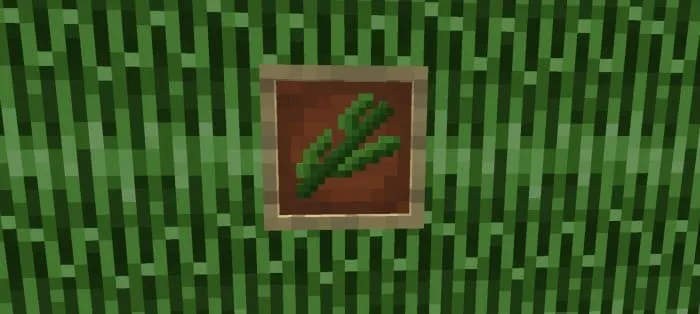 Стебель рогоза в рамке