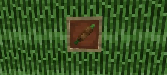 Отросток рогоза в рамке