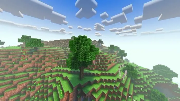 Вид на лугу