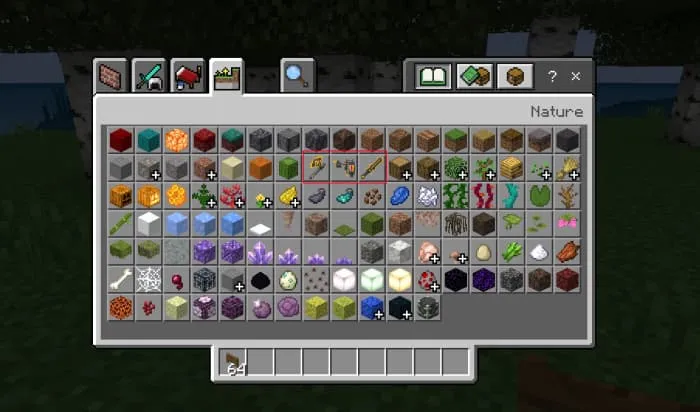 Предметы в творческом инвентаре