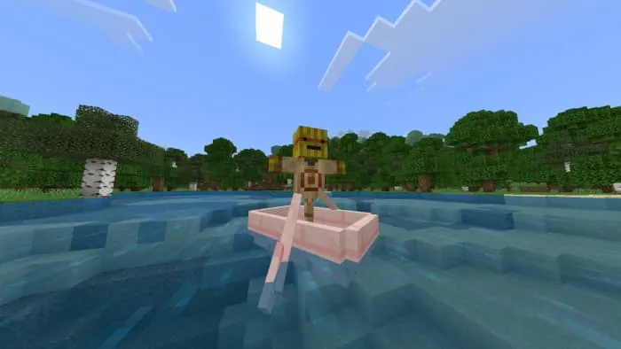 Манекен в лодке