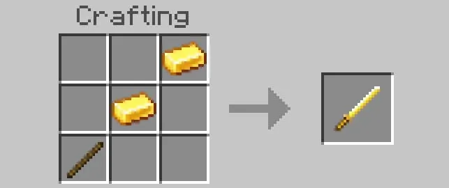 Крафт золотой катаны